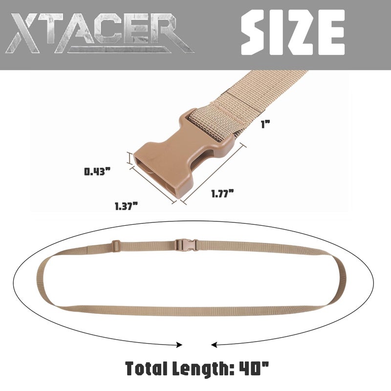 XTACER 1 Inch Molle Backpack Accessory Strap Luggage Straps Cover Strap Sleeping Bag Strap with Buckle (TAN, 40) - Image 4